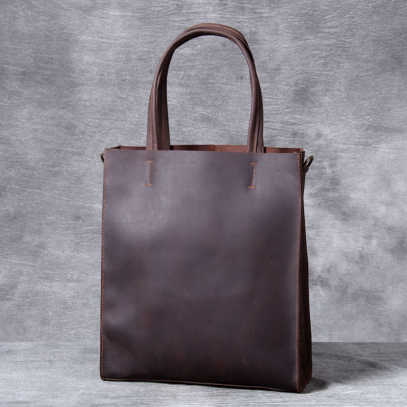 Luxury Bags For School - 빈티지 정품 가죽 남성 핸드 토트