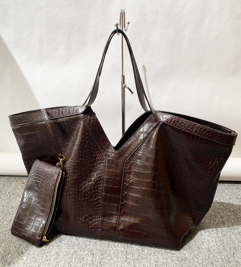 Luxury Bags 2026 - 여성을위한 빈티지 대형 악어 패턴 토트