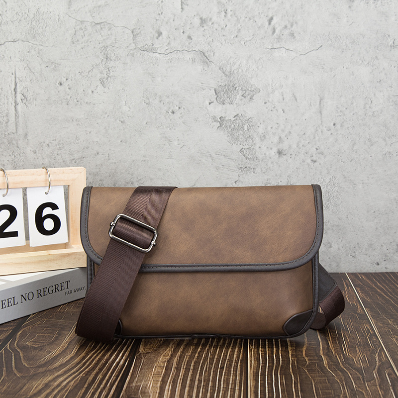 Luxury Bags For Men Brands - 남성용 명품 빈티지 숄더백 PU 가죽