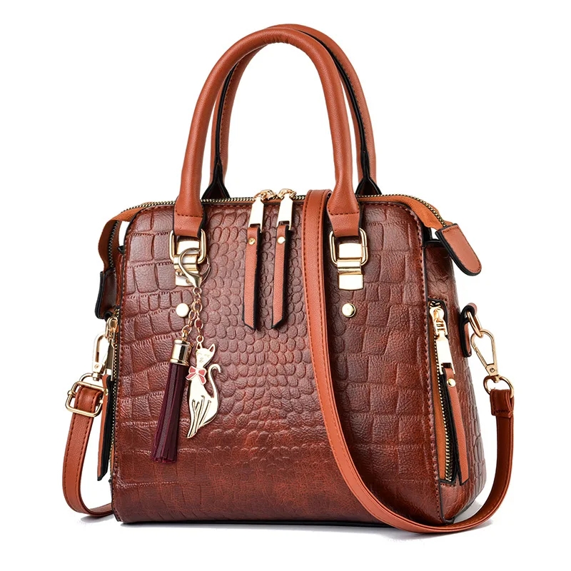 Luxury Bags Sales - Yogodlns 럭셔리 악어 패턴 핸드백 여성