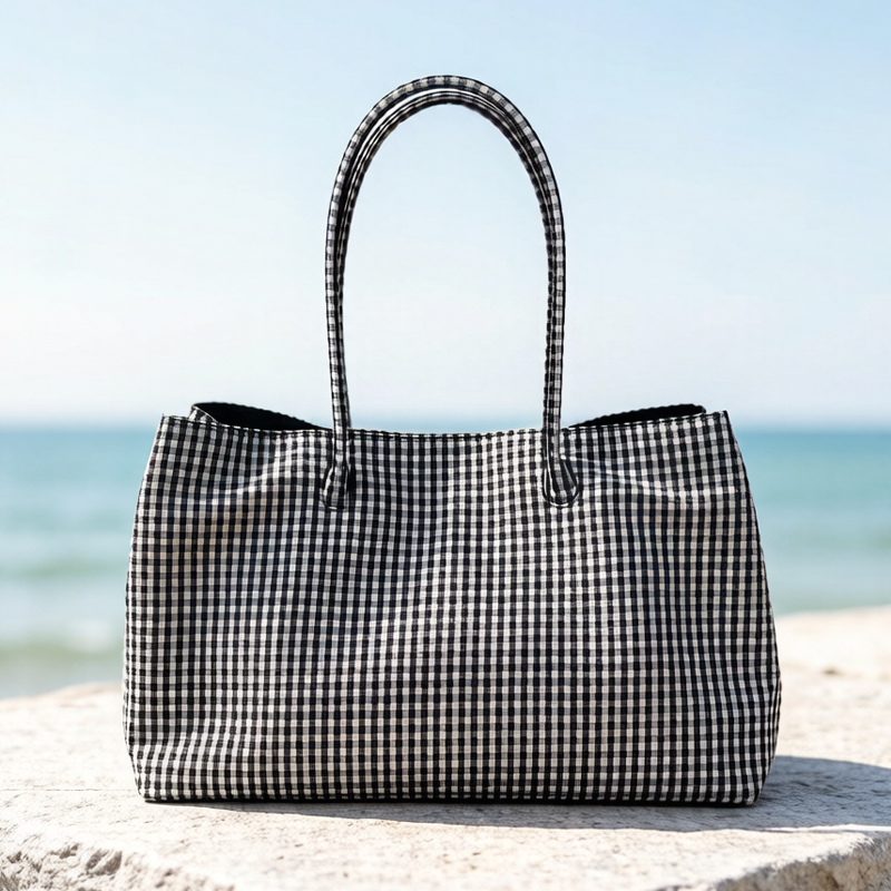 Luxury Bags 2026 - 여성용 한국 캐주얼 격자 토트 백
