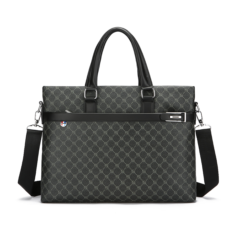 Luxury Bags For Men - 남성용 프린트 PU 가죽 비즈니스 서류