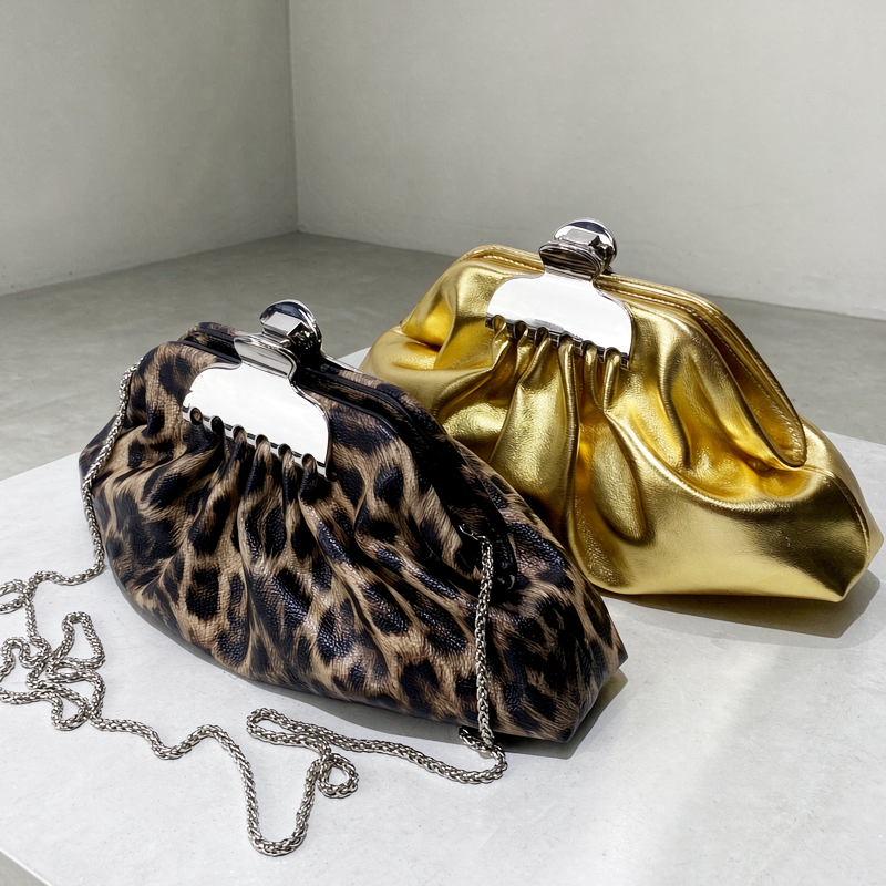Luxury Bags Vendor - 여성을위한 패션 클러치 표범 인쇄 이브닝