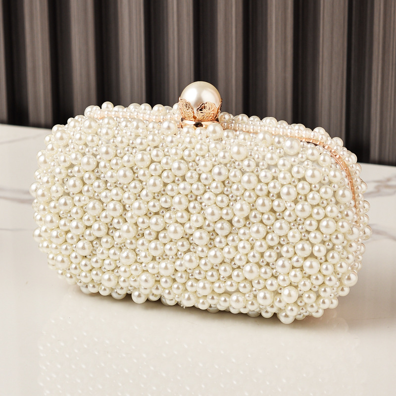 Luxury Bags White - 여성용 파티 가방 화이트 펄 이브닝