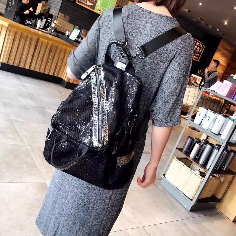 여성용 나일론 스팽글 백팩, 하이 퀄리티 숙녀 크로스바 - Luxury Bags For School 리뷰 및 가격