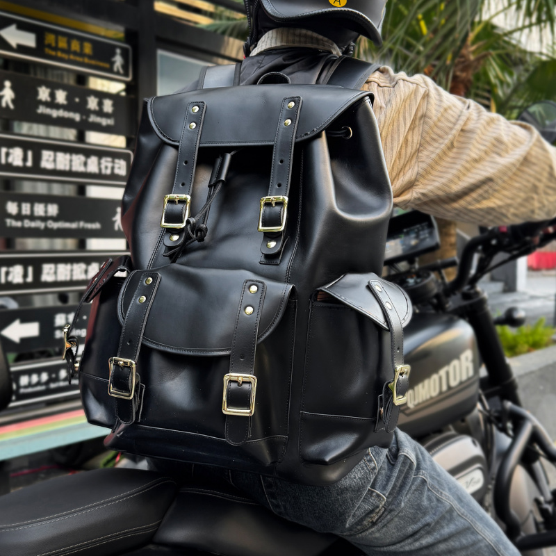 새로운 도착 가죽 배낭 럭셔리 남자 진짜 소 가죽 여행 - Luxury Bags For Men 리뷰 및 가격
