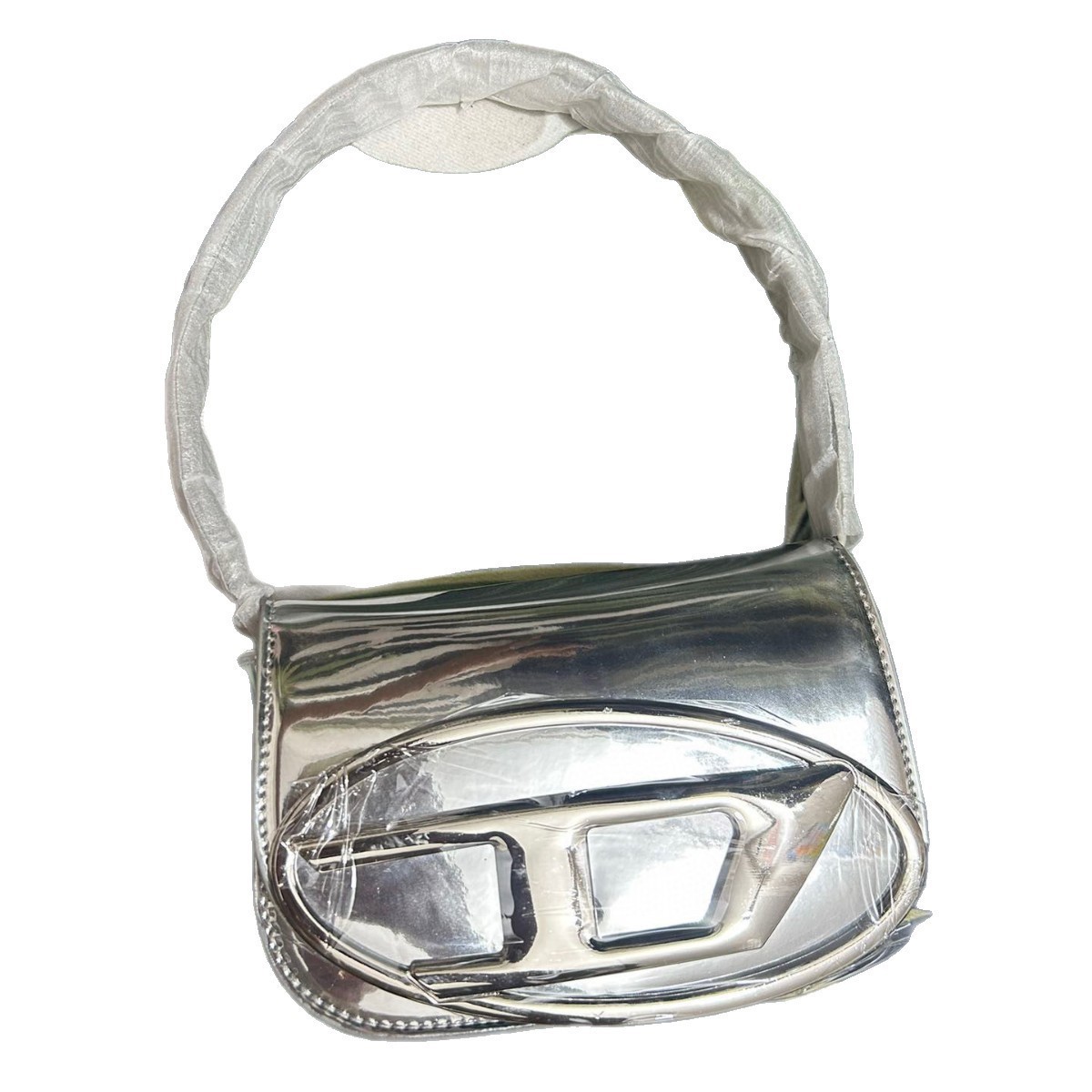 순백색 부드러운 가죽 미니 언더암 새들백 광택 레드 타 - Luxury Bags White 리뷰 및 가격