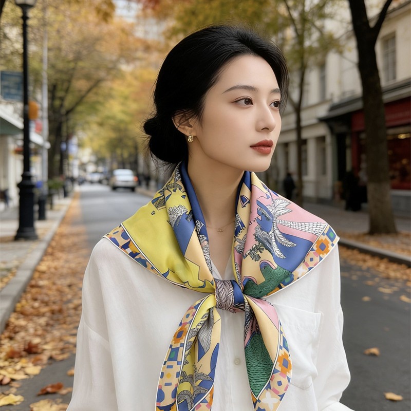 스퀘어 실크 스카프 90CM 럭셔리 디자이너 트윌 숄  - Luxury Bags Designer 리뷰 및 가격
