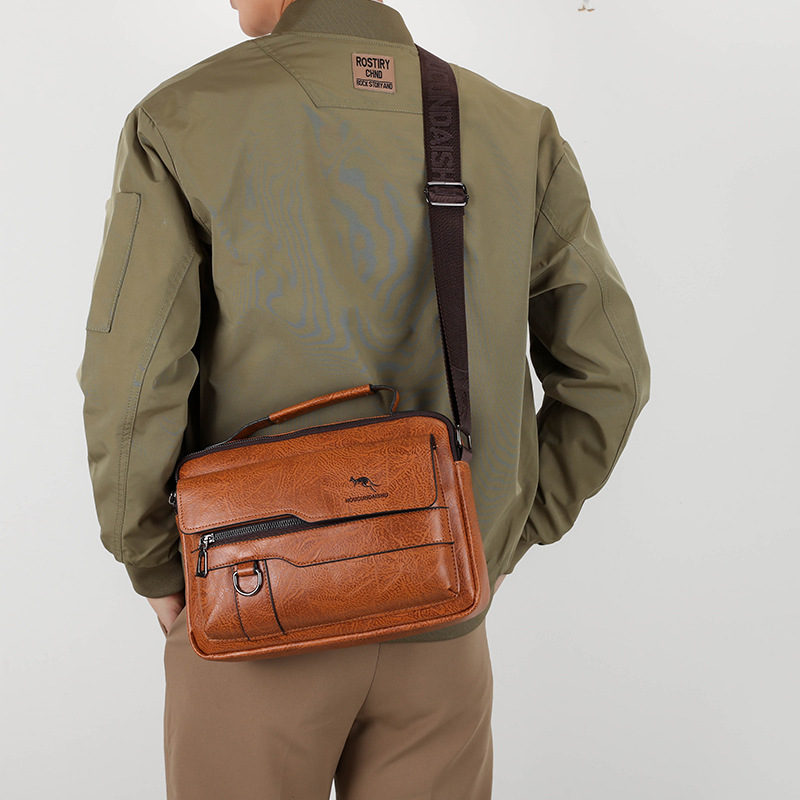 남성용 럭셔리 캥거루 브랜드 메신저 백, 가죽 캐주얼  - Luxury Bags For Men 리뷰 및 가격