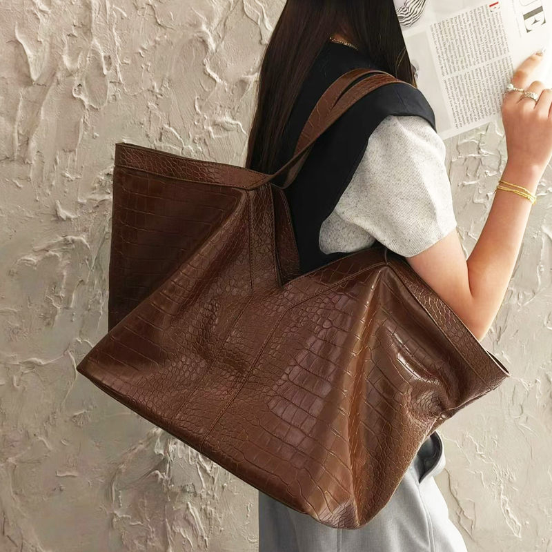 여성을위한 빈티지 대형 악어 패턴 토트 백 럭셔리 디자 - Luxury Bags 2026 리뷰 및 가격
