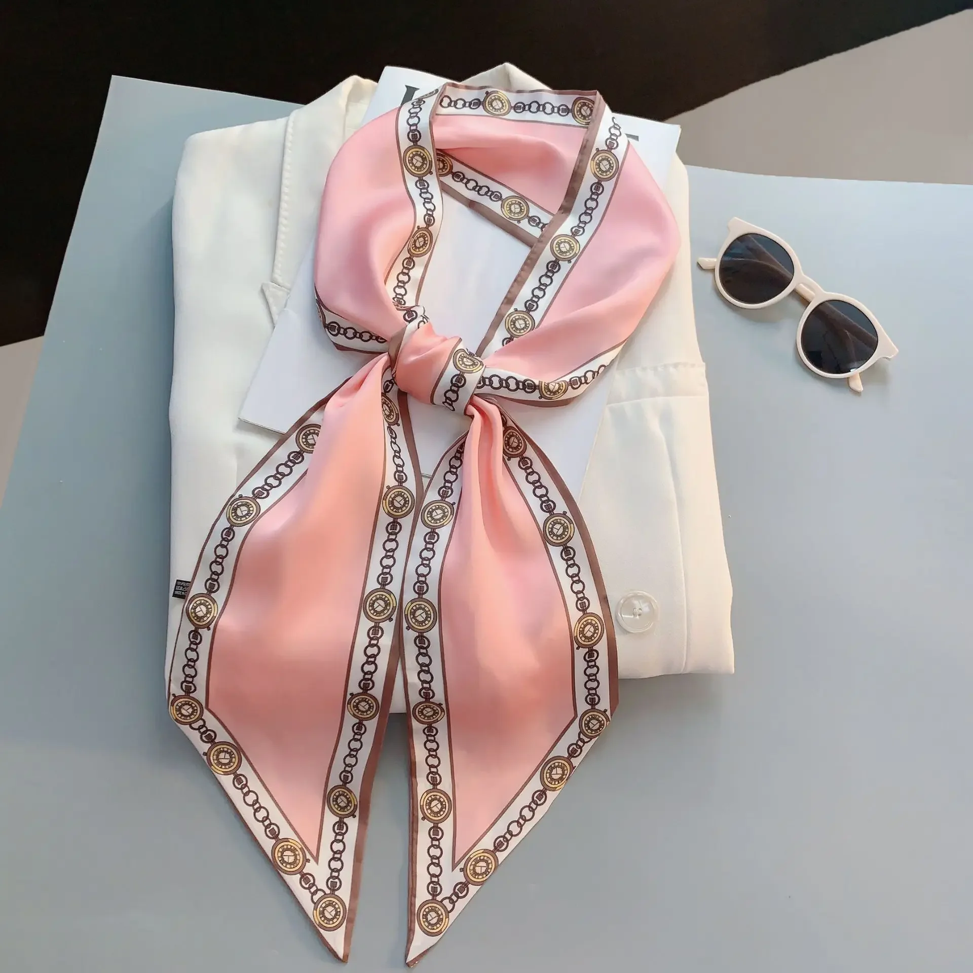 디자인 프린트 스키니 스카프 플래드 말털 헤어밴드 스카 - Luxury Bags Sales 리뷰 및 가격
