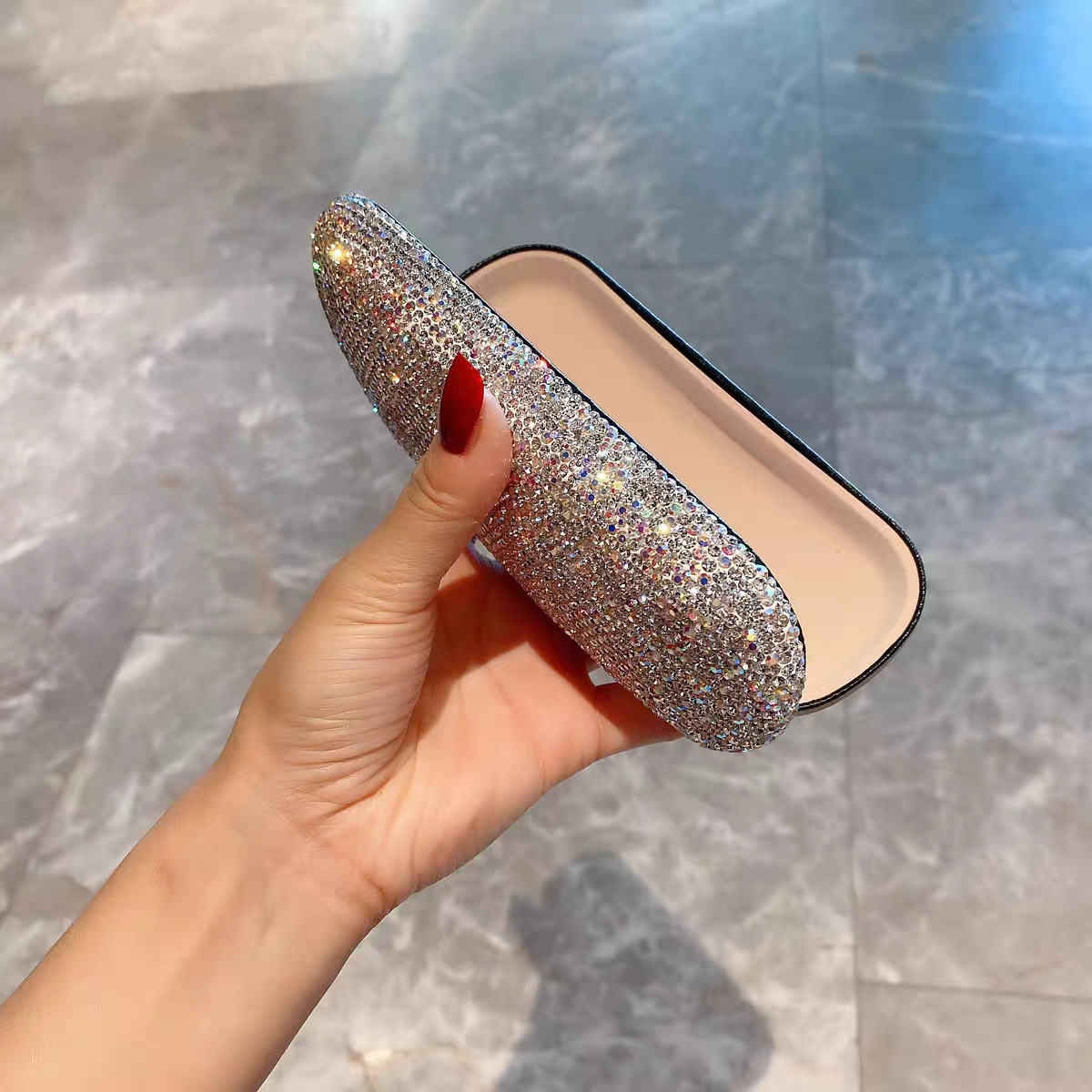 럭셔리 다이아몬드 선글라스 케이스, 여성 패션 반짝이  - Luxury Bags List 리뷰 및 가격