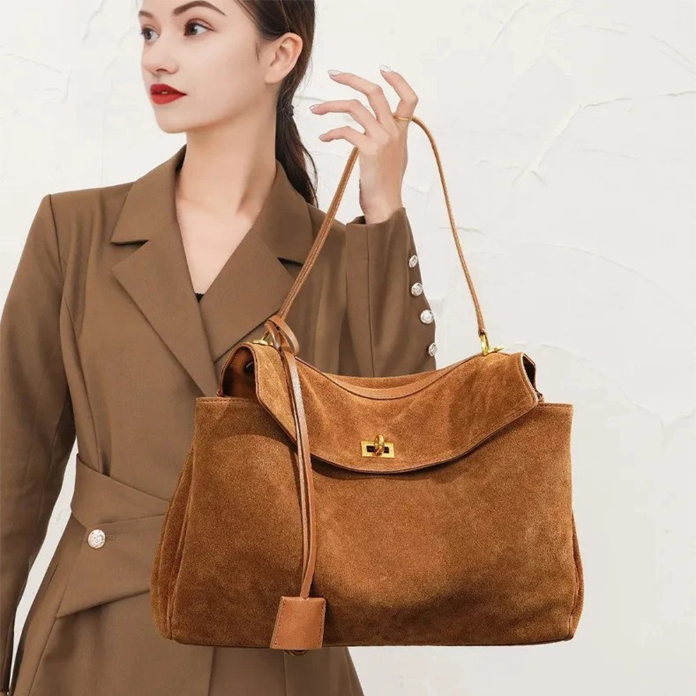 가을 겨울 여성 스웨이드 정품 가죽 가방 숄더 핸드백  - Luxury Bags Tote 리뷰 및 가격