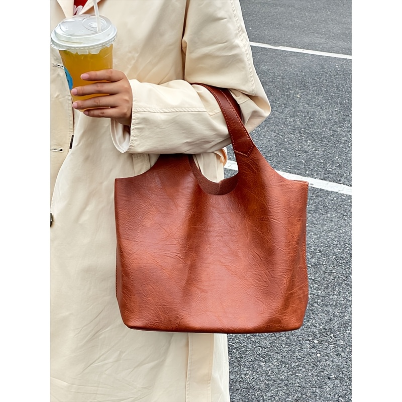 토트백, 넉넉한 사이즈의 부드러운 브라운 소재, 가벼운 - Luxury Bags Tote 리뷰 및 가격