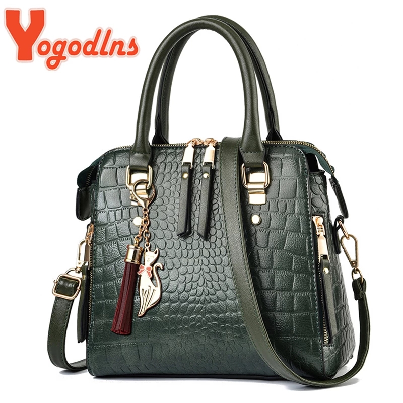 Yogodlns 럭셔리 악어 패턴 핸드백 여성 겨울 새 - Luxury Bags Sales 리뷰 및 가격