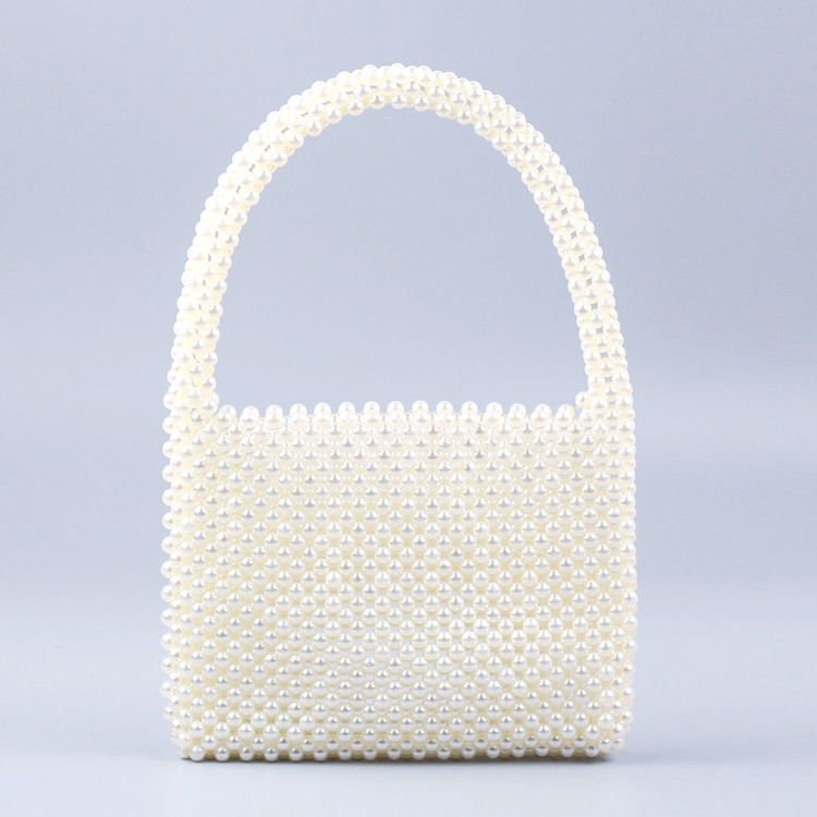 빈티지 구슬 토트 백 여성 디자이너 ABS 진주 가방  - Luxury Bags White 리뷰 및 가격