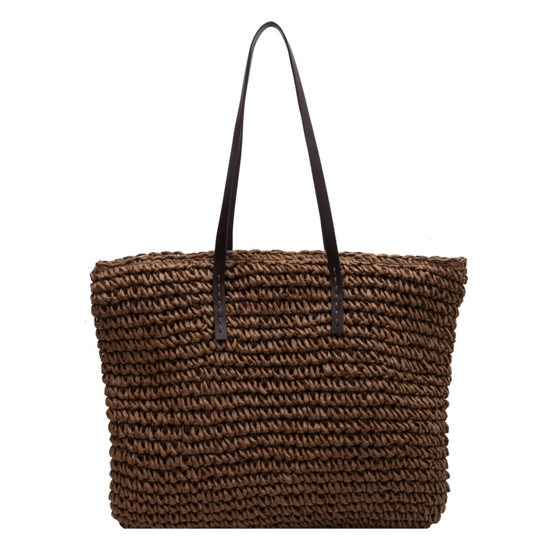 밀짚 짠 토트 백 캐주얼 대형 럭셔리 디자인 용량 핸드 - Luxury Bags Vendor 리뷰 및 가격