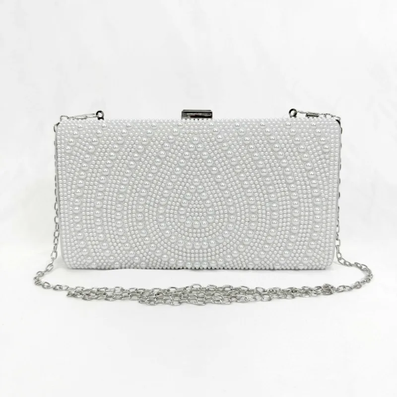 럭셔리 화이트 진주 클러치 백, 우아한 숙녀 정장 파티 - Luxury Bags White 리뷰 및 가격