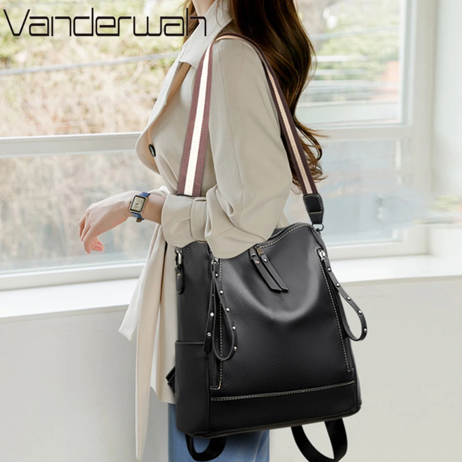 브랜드 럭셔리 배낭 부드러운 가죽 방수 배낭, 프레피  - Luxury Bags For School 리뷰 및 가격
