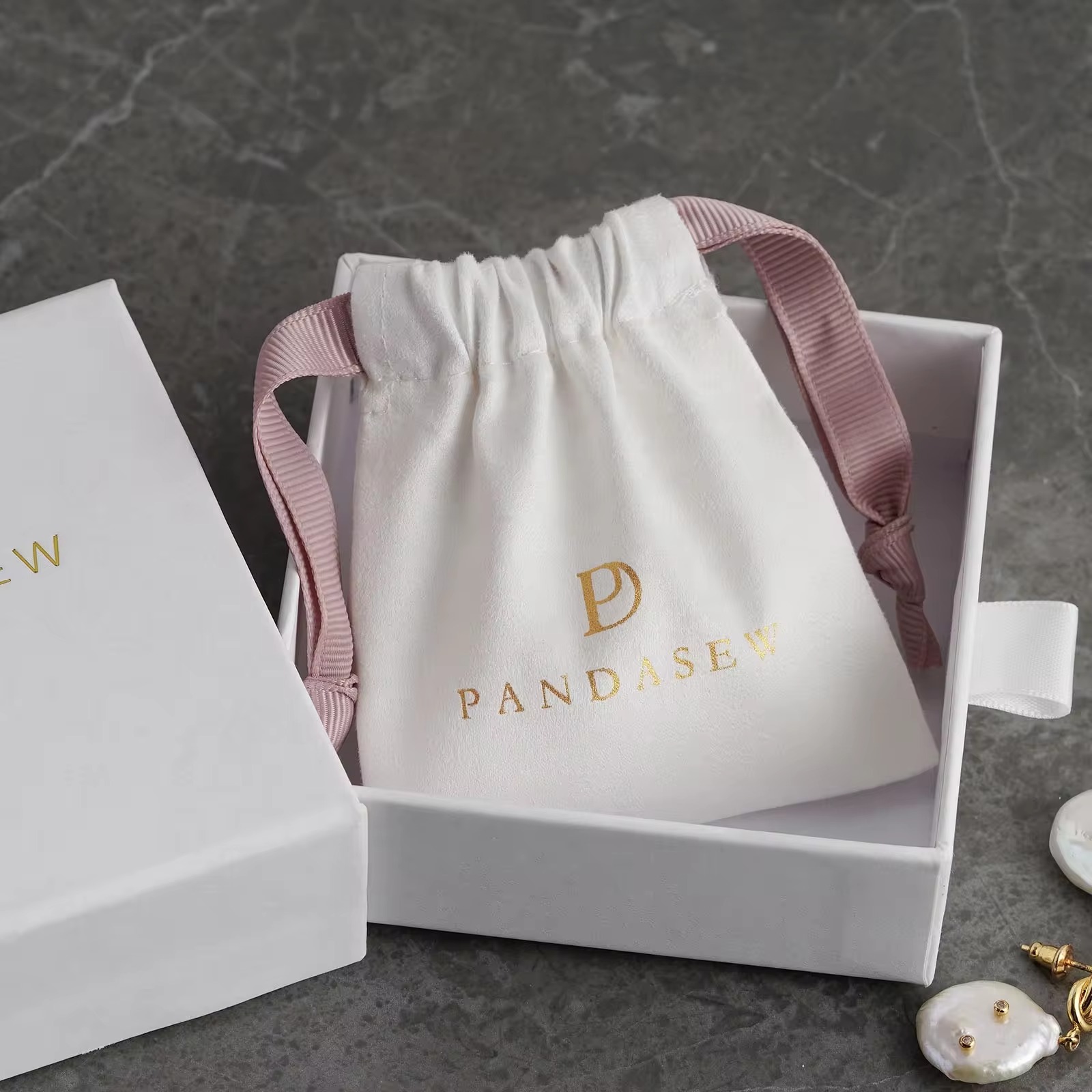 맞춤형 로고 고급 스웨이드 주머니끈 포장 주얼리 가방  - Luxury Bags For School 리뷰 및 가격