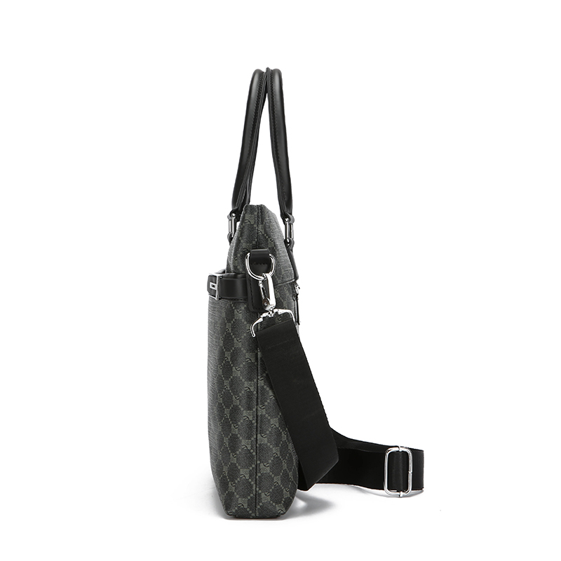 남성용 프린트 PU 가죽 비즈니스 서류 가방 핸드백 노 - Luxury Bags For Men 리뷰 및 가격