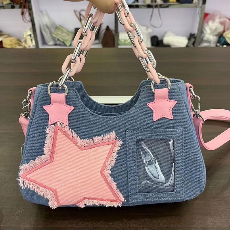 데님 여성 겨드랑이 가방 대용량 디자이너 호보 숄더백  - Luxury Bags Tote 리뷰 및 가격