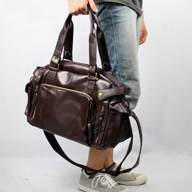 캐주얼 보스턴 핸드백 남성용 럭셔리 디자인 PU 가죽  - Luxury Bags For Men 리뷰 및 가격