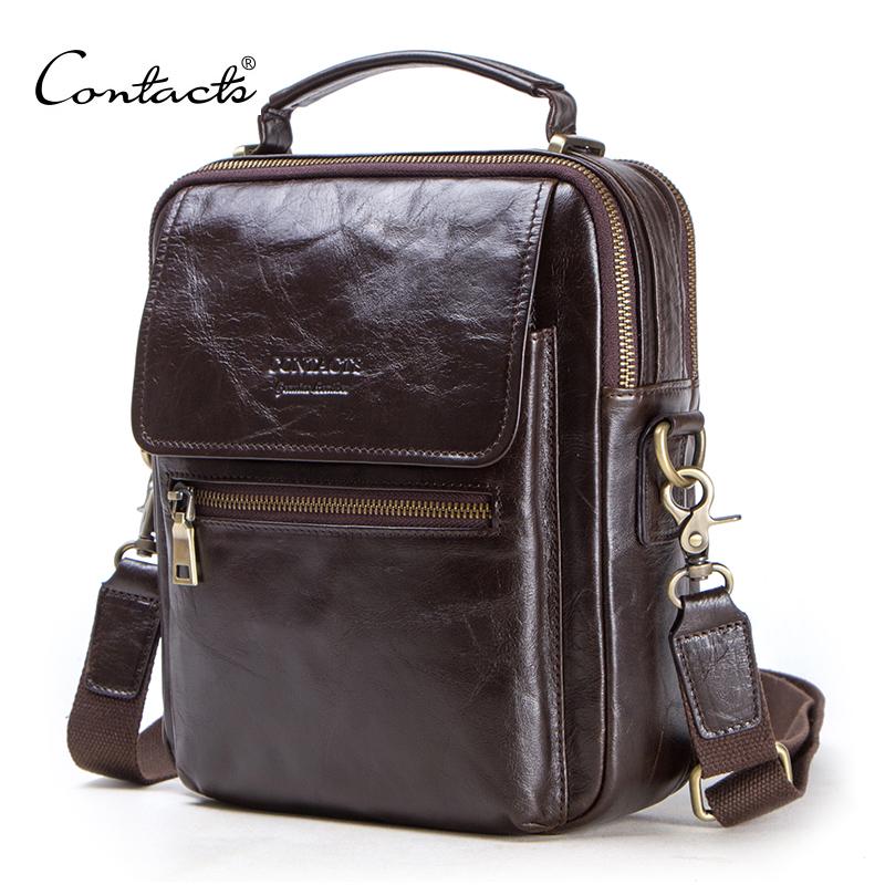 CONTACT'S 남성용 새 정품 가죽 메신저 백 캐주 - Luxury Bags For Men Brands 리뷰 및 가격